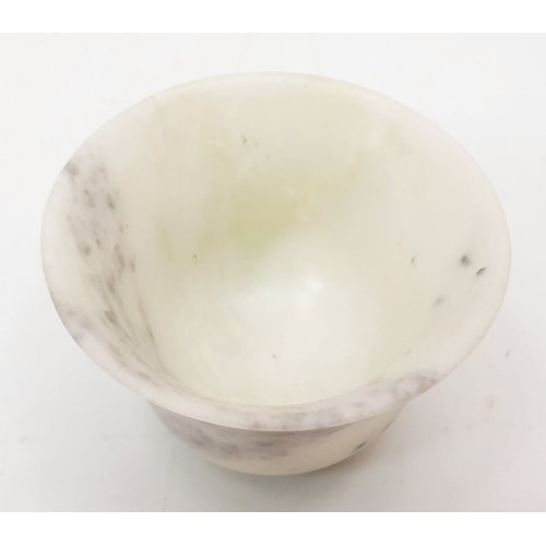 327 - An antique Chinese mutton jade bowl, height 1.25