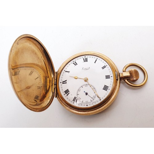 339 - A vintage gold plated Limit pocket watch, diameter 2