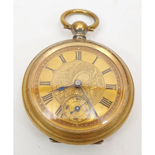 340 - An antique fob watch, diameter 1.5