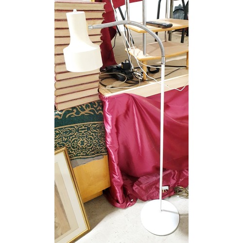 276 - A vintage goose neck floor lamp. No shipping. Arrange collection or your own packer and shipper, ple... 