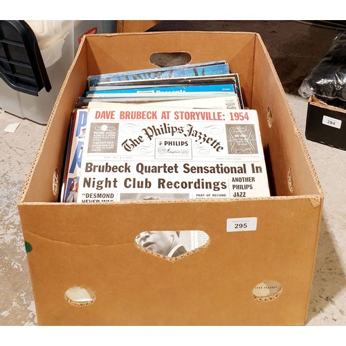 295 - A box of LPs. No shipping. Arrange collection or your own packer and shipper, please.