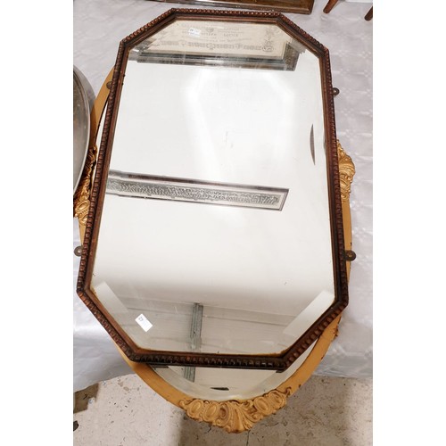 301 - Three vintage wall mirrors. No shipping. Arrange collection or your own packer and shipper, please.