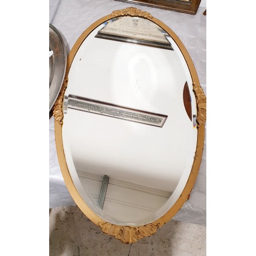 301 - Three vintage wall mirrors. No shipping. Arrange collection or your own packer and shipper, please.