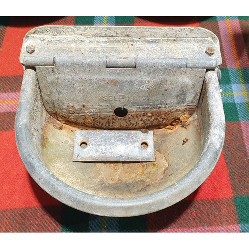 397 - A metal Selfill horse waterer, width 10.5