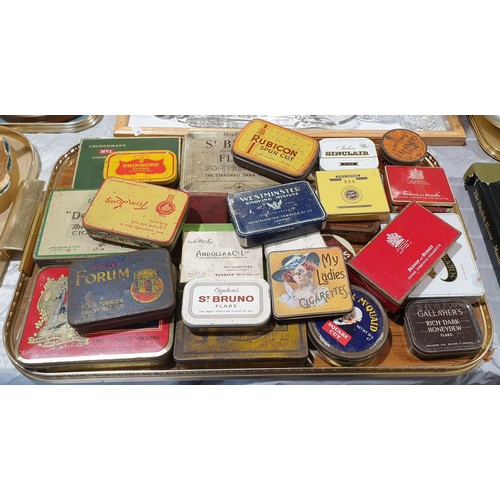 423 - A selection of vintage tobacco tins and boxes. UK shipping £14.