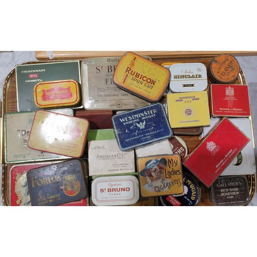 423 - A selection of vintage tobacco tins and boxes. UK shipping £14.