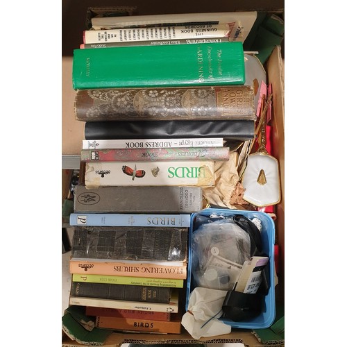 447 - A box of vintage and later books and assorted. No shipping. Arrange collection or your own packer an... 