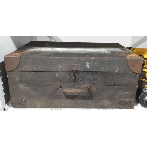 461 - A carpenter's tool chest and contents. No shipping. Arrange collection or your own packer and shippe... 