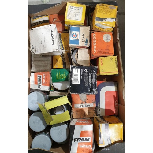 465 - A box of vintage car oil filters. No shipping. Arrange collection or your own packer and shipper, pl... 