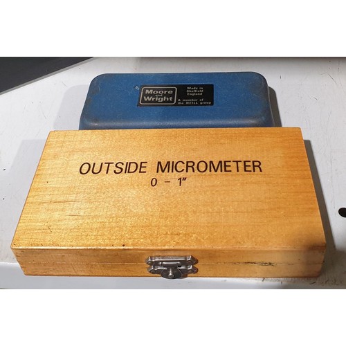 466 - A Moore and Wright micrometre and one other. No shipping. Arrange collection or your own packer and ... 