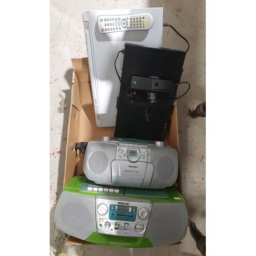 493 - A Sony boom box, a Bush boom box and other electricals. No shipping. Arrange collection or your own ... 