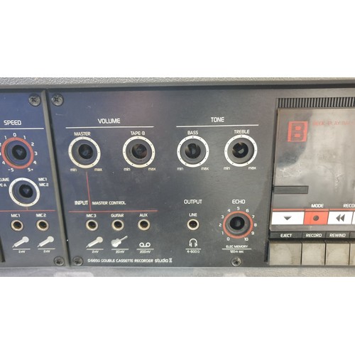 518 - A vintage Phillips Studio II D6650 Double Cassette Deck, A/F. No shipping. Arrange collection or you... 