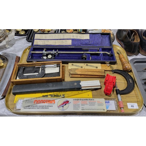 48 - A selection of engineering tools and assorted. UK shipping £14.