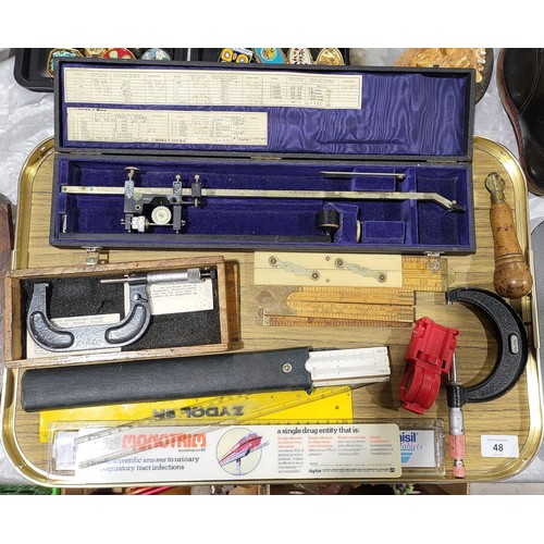 48 - A selection of engineering tools and assorted. UK shipping £14.