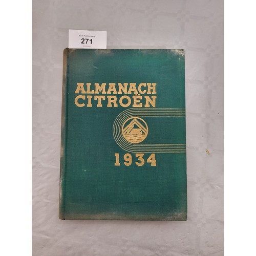 271 - Almanach Citroen 1934. UK shipping £14.