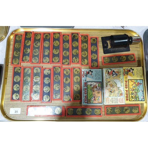 25 - A selection of Disney magic lantern slides. No shipping. Arrange collection or your own packer and s... 