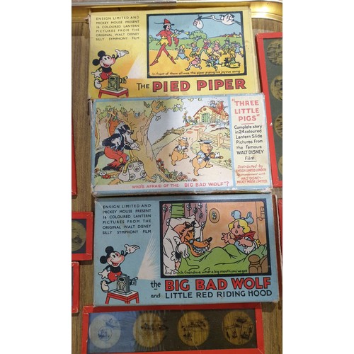 25 - A selection of Disney magic lantern slides. No shipping. Arrange collection or your own packer and s... 