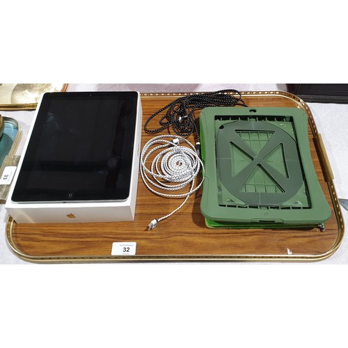 32 - An Apple iPad 2 16GB together with accessories. UK shipping £14.
