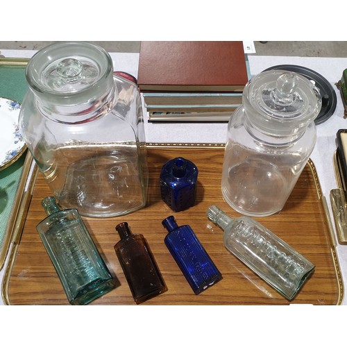 38 - Chemist bottles and jars. No shipping. Arrange collection or your own packer and shipper, please.