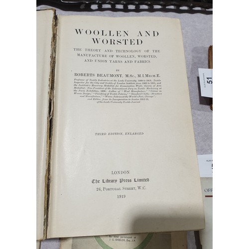 52 - Beaumont, Robert, Wollen and Worsted, The Theory and Technology of the Manufacture of Woollen, Worst... 