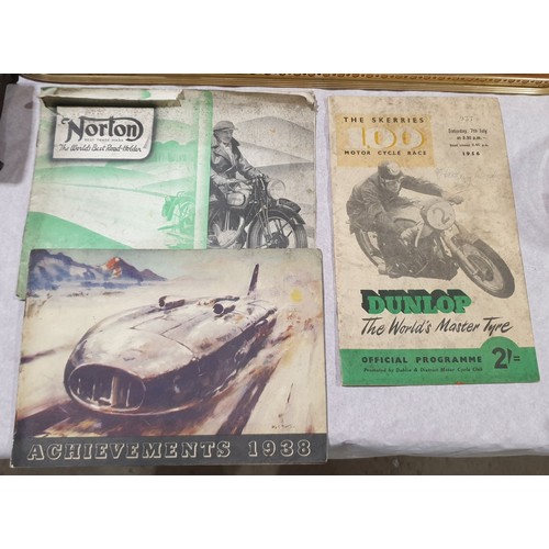 48 - A selection of vintage car manuals and books including Norton and Jaguar. UK shipping £14.