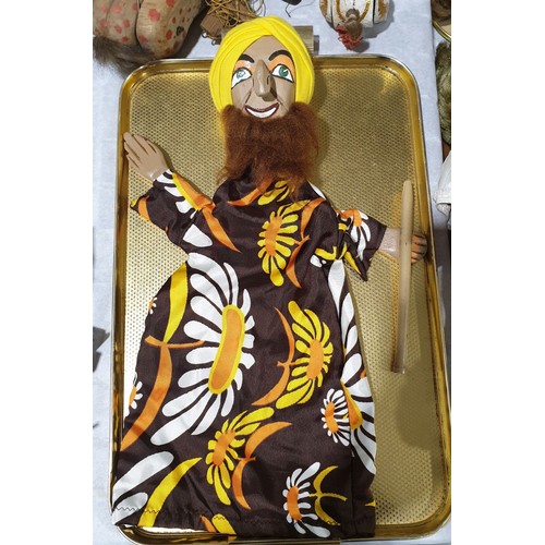 58 - Three puppets from the collection of Geoffrey Farrar. UK shipping £14.