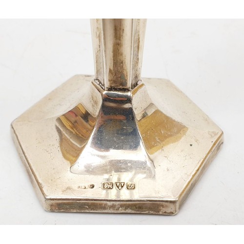 133 - A hallmarked silver posy vase, A/F, height 5.5