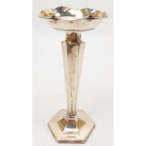 133 - A hallmarked silver posy vase, A/F, height 5.5