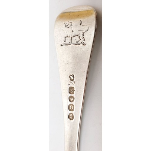 142 - A hallmarked silver rat tail pattern fork, London 1829, 69g. UK shipping £14.