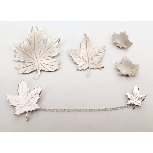 175 - A selection of Bond Boyd sterling silver leaf jewellery, 16g. UK shipping £14.