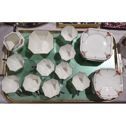 9 - A vintage Shelley part tea service. No shipping. Arrange collection or your own packer and shipper, ... 