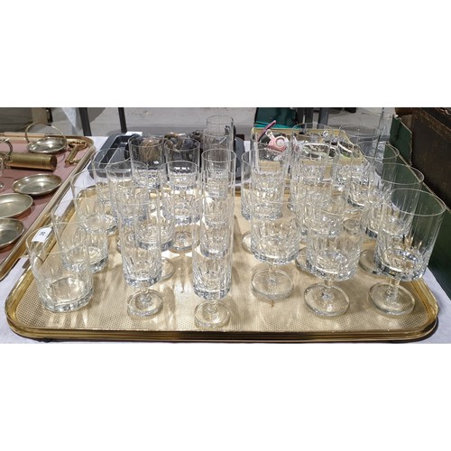 38 - A selection of retro crystal glasses. No shipping. Arrange collection or your own packer and shipper... 