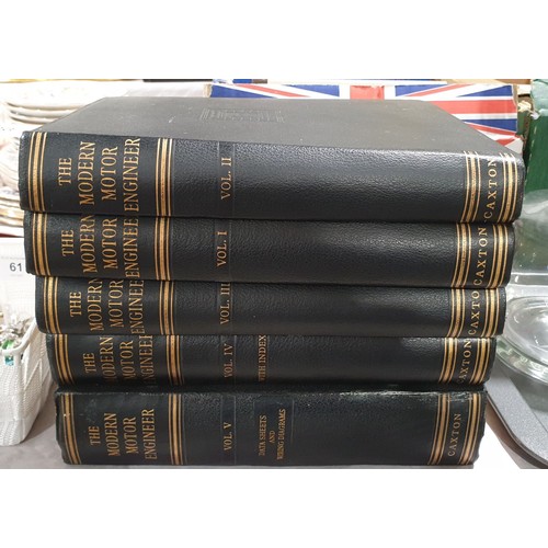 62 - The Modern Motor Engineer in five volumes. UK shipping £14.