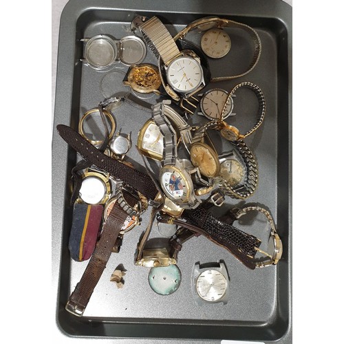 81 - A selection of vintage and later wrist watches. UK shipping £14.