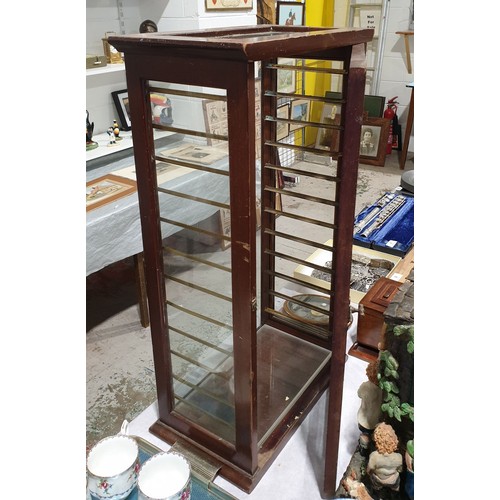 3 - A vintage mahogany cabinet, height 27