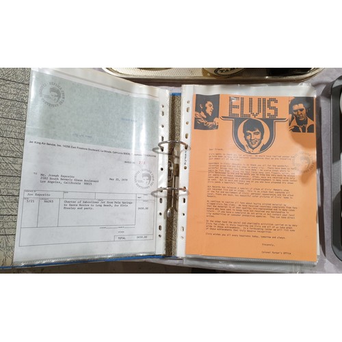 12 - A folder of  facsimile Elvis memorabilia. UK shipping £14.