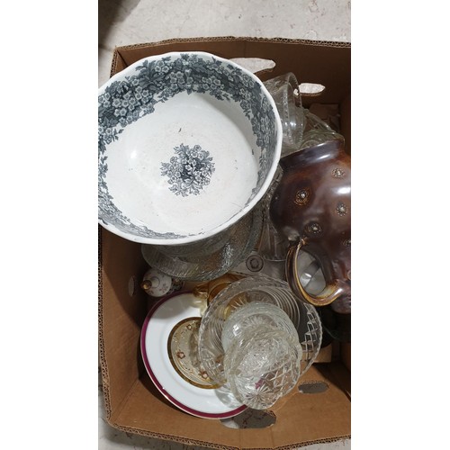 30 - A box of glass and china. No shipping. Arrange collection or your own packer and shipper, please.