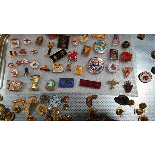 58 - A selection of vintage pin badges. UK shipping £14.