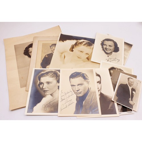 194 - A selection of vintage signed, printed signed and unsigned photographs including ink signed John Mil... 