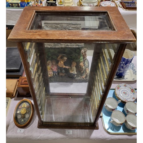 3 - A vintage mahogany cabinet, height 27