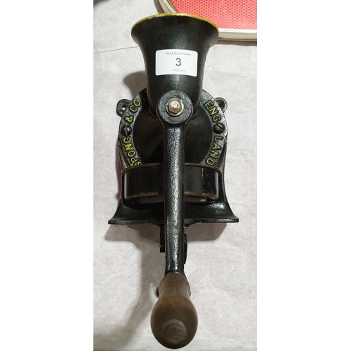 3 - A vintage Spong No. 1 coffee mill. UK shipping £14.