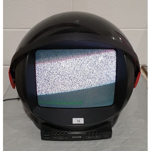 15 - A vintage Philips Discoverer television. No shipping. Arrange collection or your own packer and ship... 