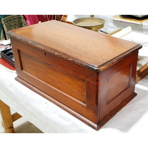 22 - A Victorian mahogany chest, width 21