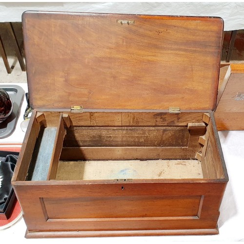 22 - A Victorian mahogany chest, width 21