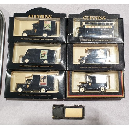 43 - Six boxed Lledo Guinness trucks and one loose. UK shipping £14.