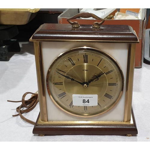 84 - A vintage Metanec clock, height 7.25