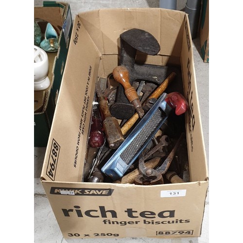 131 - A box of tools. No shipping. Arrange collection or your own packer and shipper, please.