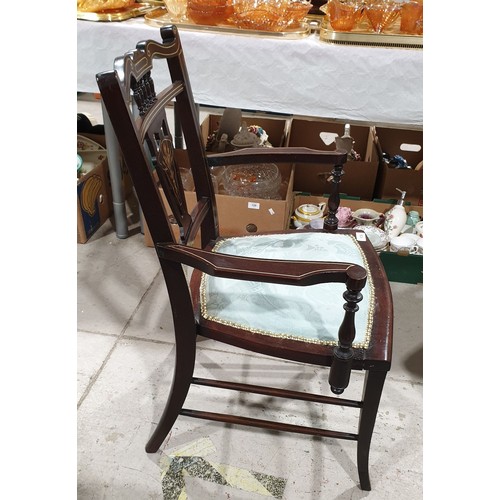 139 - An early 20th century armchair. No shipping. Arrange collection or your own packer and shipper, plea... 