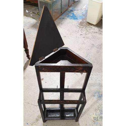 148 - An antique wooden umbrella stand, height 34.75