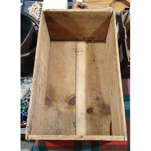 156 - A vintage Lux wooden crate, length 21.5